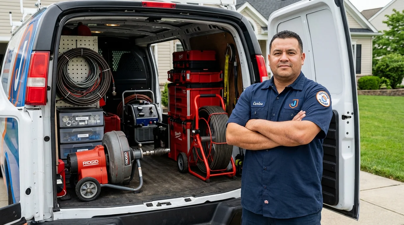 Professional drain cleaning equipment and Johns Plumbing LLC plumber in Bay Saint Louis