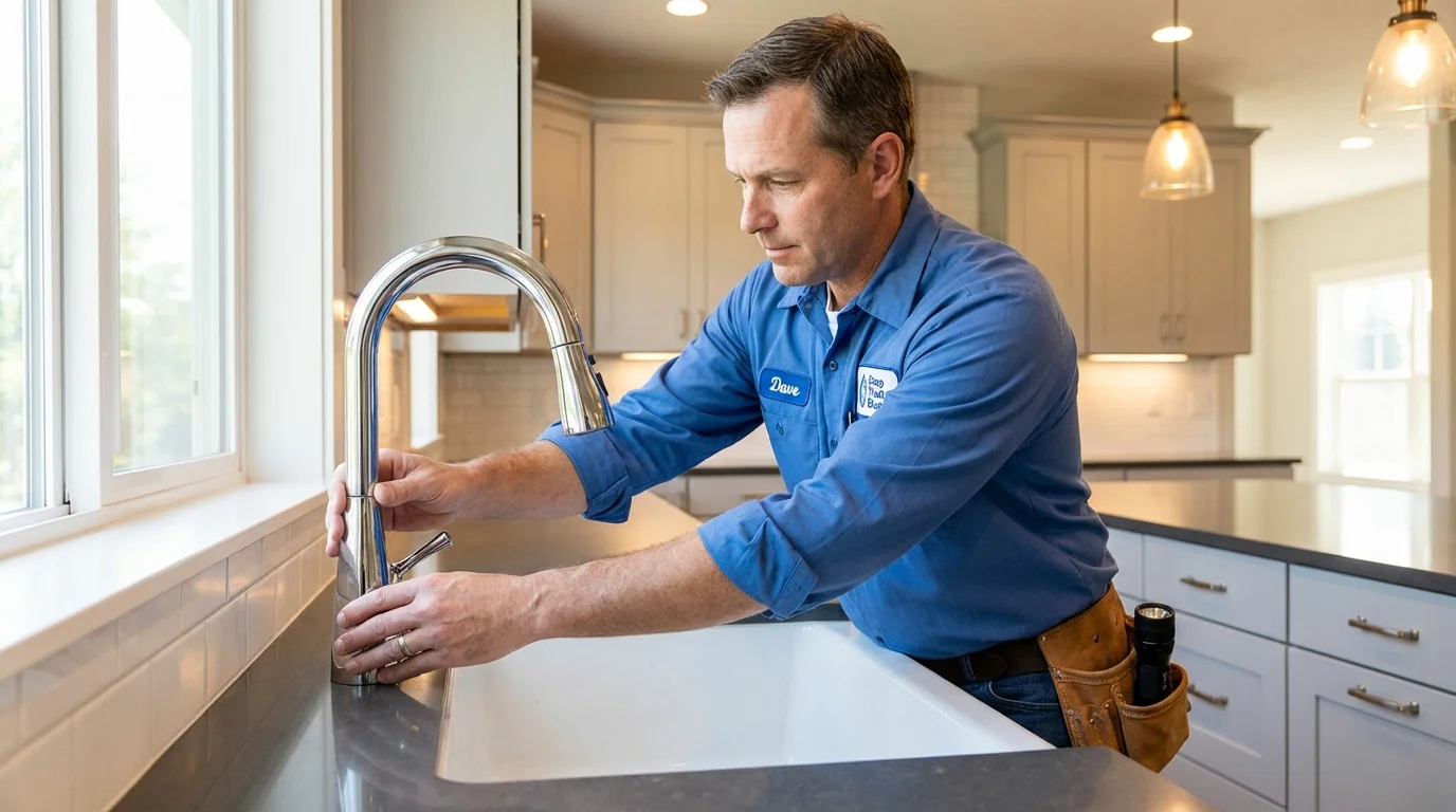 Kitchen faucet installation by Johns Plumbing LLC in Bay Saint Louis