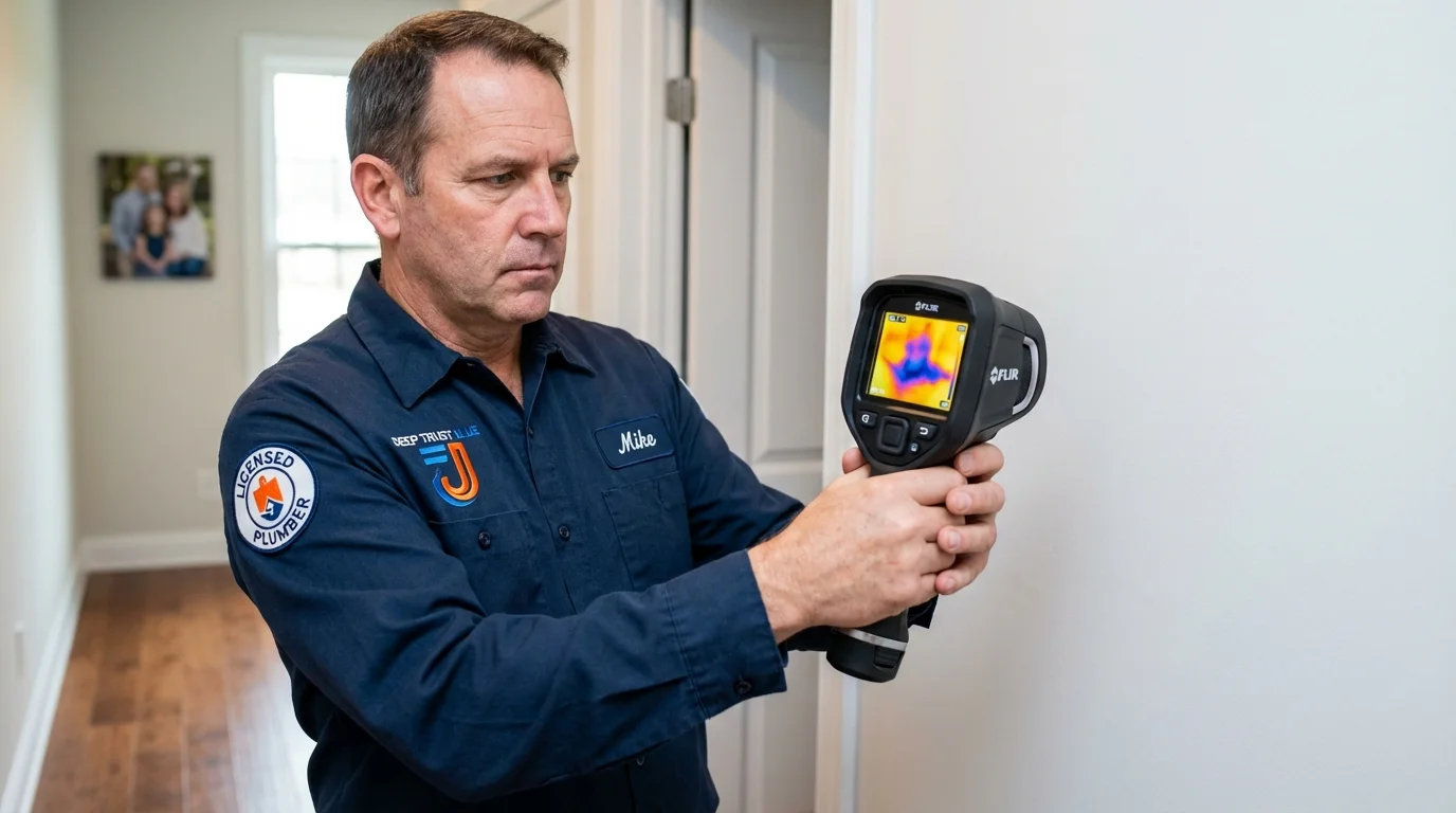 Thermal imaging leak detection by Johns Plumbing LLC in Bay Saint Louis