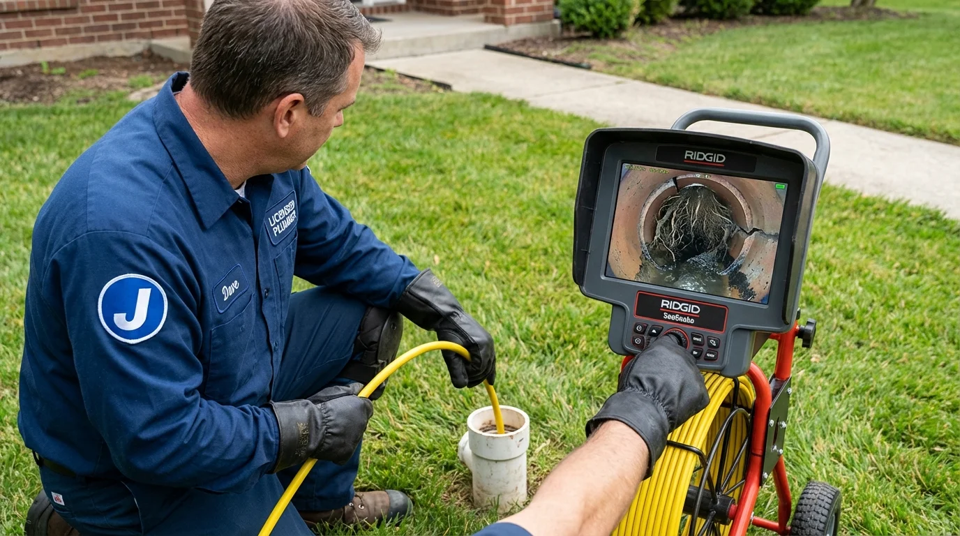 Sewer camera inspection being performed by Johns Plumbing LLC in Bay Saint Louis